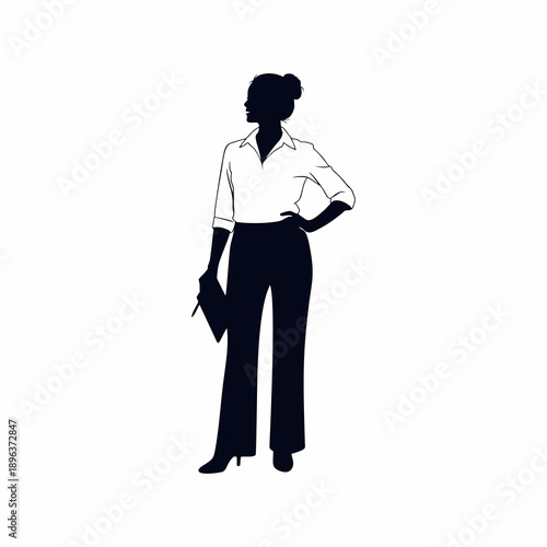 Empowered Confident Business Woman Illustration for International Women's Day