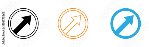 Three colorful circular arrow icons