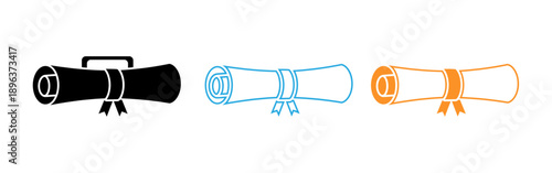 Icons of rolled documents