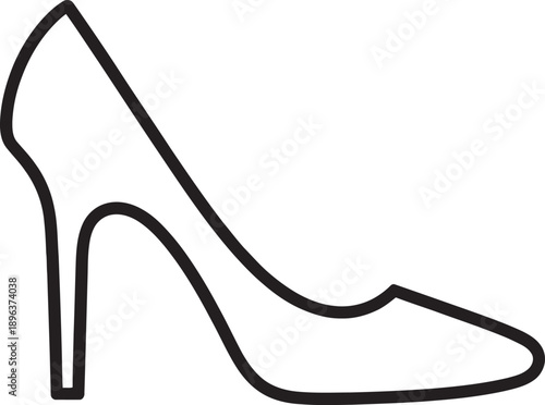 stiletto heel shoe outline