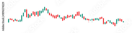 Bearish Red Candlestick Chart Showing Continuous Market Downtrend – Stock, Forex & Crypto Price Decline Vector with Bullish & Bearish Analysis, Financial Trading Illustration