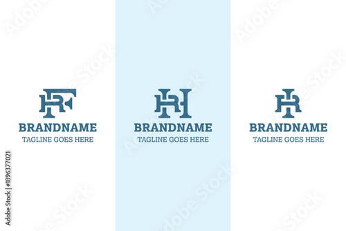 Letters RF RH RI Monogram Logo Set, for FR HR IR initials