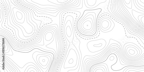 abstract diagram discovery topographic map banner texture background.Geographic mountain relief diagram line wave carve pattern.Modern design with White background .