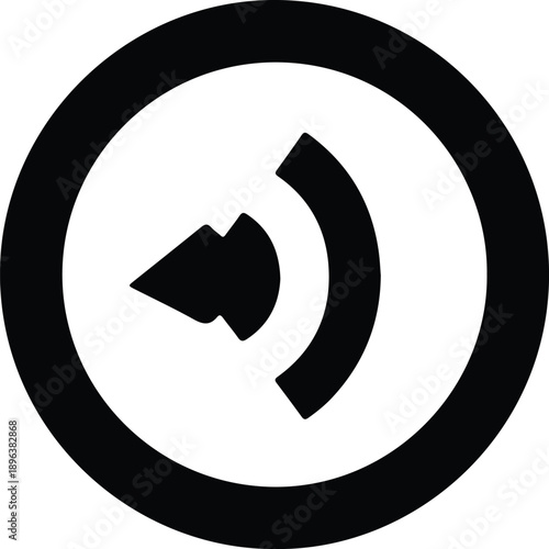 Isolated play button right arrow icon symbol in circle illustration vector
