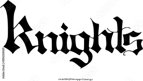 Royal Blackletter Gothic Font Alphabet - Elegant Medieval Fraktur Typeface with Sharp Decorative Style for Luxury Branding, Vintage Heraldry Logos, Kingdom Theme , and Modern Apparel Design