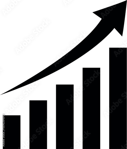 business graph with arrow