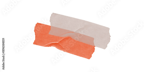 Photos Vibrant red and translucent white sticky tape textures artistic overlap on dark