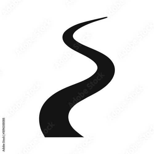 asphalt road with a question mark