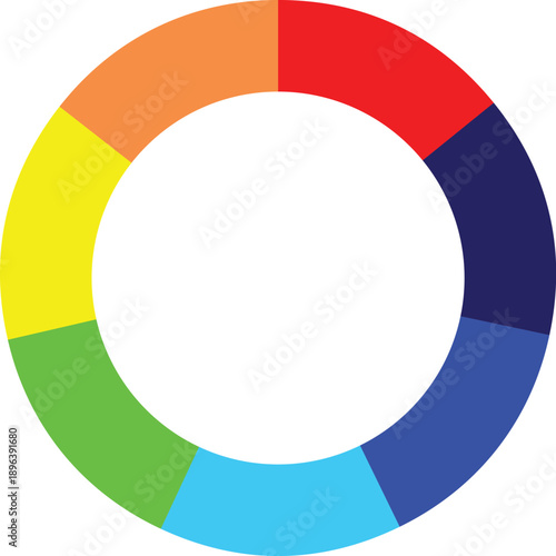 Vibrant Segmented Rainbow Color Ring