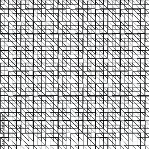 Abstract geometric pattern featuring overlapping black lines on a light background.