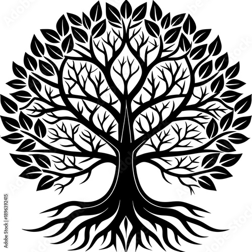 Tree of Life Roots Spiritual Silhouettes