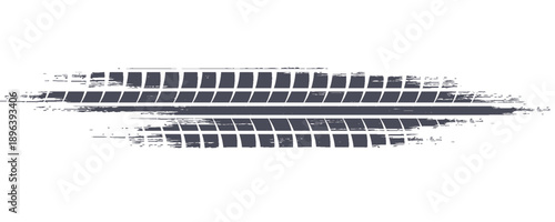 Vector Print Textured Tire Track . Design Element . Car tread silhouette .