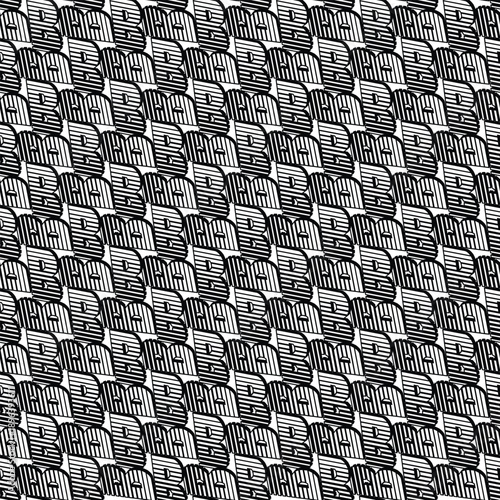 Black and white patterned design creating a modern, geometric texture.