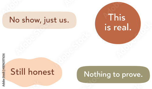 Vintage style honest message bubbles on clean background