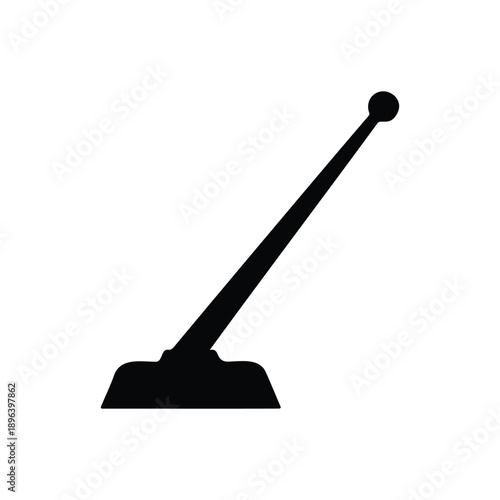 Car antenna silhouette icon vector flat design.