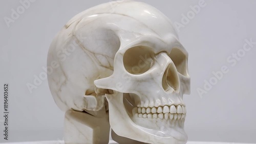 Wallpaper Mural Anatomical Ivory Skull rotating in multiple angles a spooky or Halloween anatomical decoration Torontodigital.ca