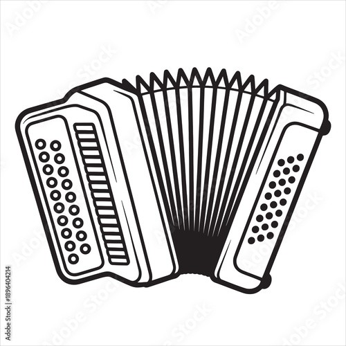 accordion vector illustration