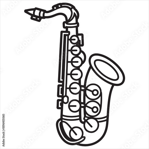 saxophone isolated on white background