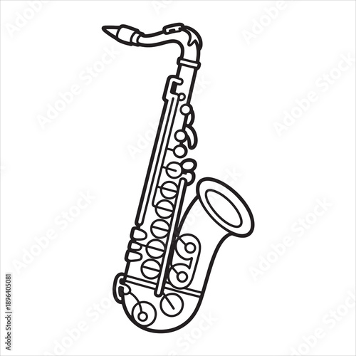 saxophone with musical notes