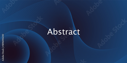 abstract blue wave background. Blue minimal round lines abstract background. Abstract blue wave lines pattern background