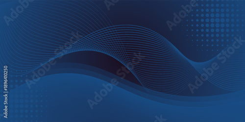 abstract blue wave background. Blue minimal round lines abstract background. Abstract blue wave lines pattern background