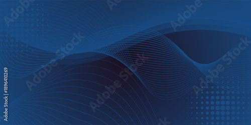 abstract blue wave background. Blue minimal round lines abstract background. Abstract blue wave lines pattern background