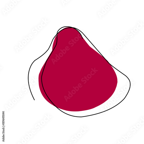 Round Shape, Round Oblong Shape Set, Trendy Circle, Modern Banner, Abstract, Blob, Geometric. Vector ilustration