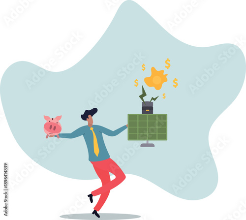 Saving money with green energy.about a man and his life.