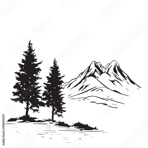 winter mountain landscape