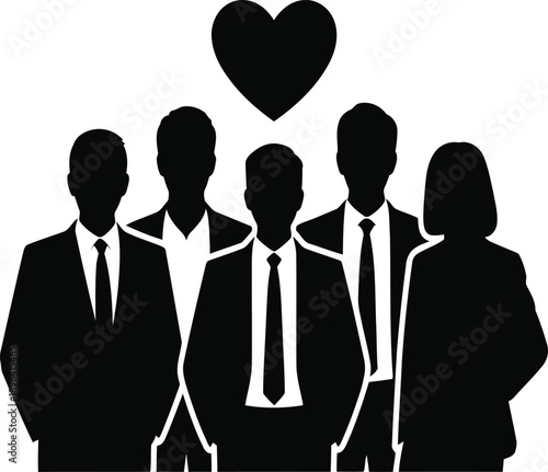 man and woman silhouette team love