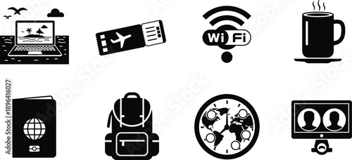 Travel icon set for designers and developers