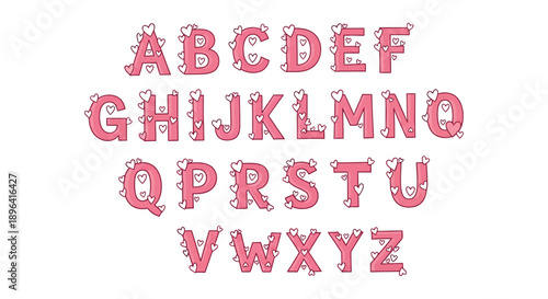 A complete set of bubble letters showcasing the english alphabet in a vibrant red hue high quality professional