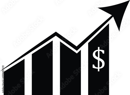 Financial Growth Chart Icon – Profit, Revenue & Business Success