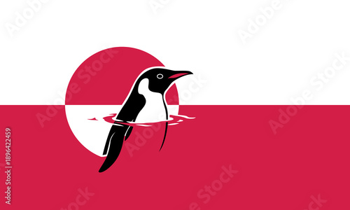 Greenlandic Penguin in Crimson D