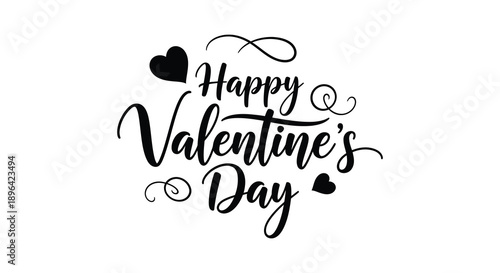 A decorative valentine s day greeting featuring elegant calligraphy a heart and an infinity symbol high quality professional detailed