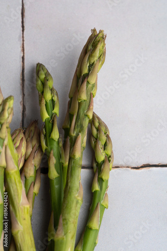 Fresh Green Asparagus Detail, Natural Food Texture
