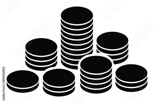 Stacked Coins Illustrating Financial Growth and Wealth