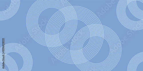Latar belakang modern biru abstrak dengan elemen lingkaran. Konsep teknologi digital