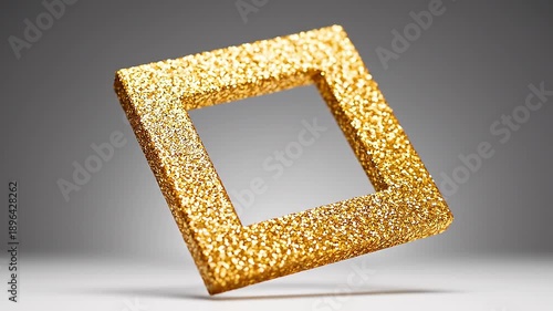 Wallpaper Mural Glittering Gold Frame Animation: A Festive and Elegant Ornament for Creative Projects Torontodigital.ca