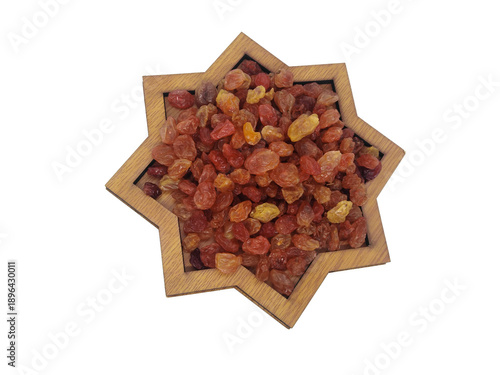 Raisin isolated on white background with clipping path. 