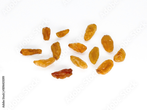 Raisin isolated on white background with clipping path. 