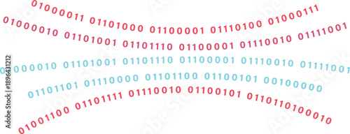 Binary Data Stream Technology Illustration
