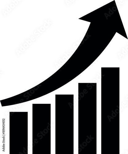 Business graph on white background