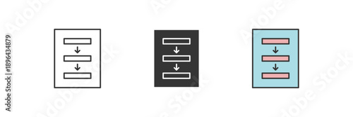 rules icon. Line, solid and filled outline colorful version, outline and filled vector sign. Idea Symbol, logo illustration. Vector graphics