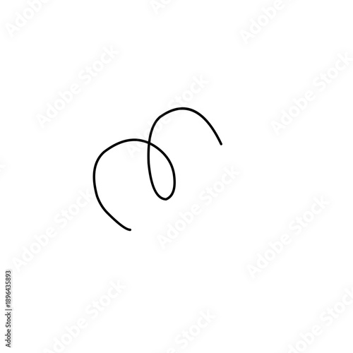 Flexible spring vector outline illustration sign