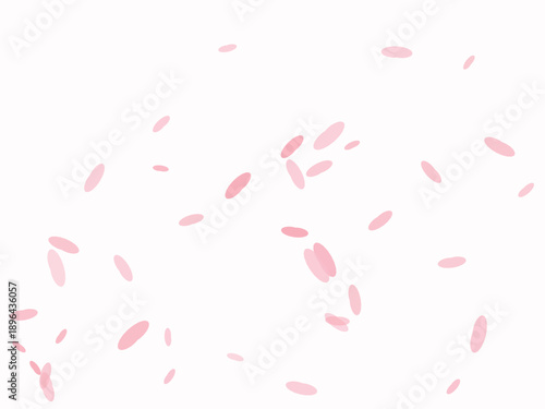 Delicate pink petals scattered gracefully on a pristine white background, evoking romance and love, minimalist design