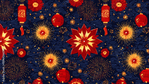 Festive Christmas Ornaments and Decorations on Dark Background.