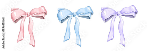 Cute watercolor bows