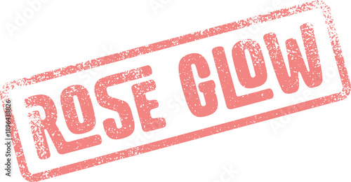Authentic Rose Glow Rubber Stamp Featuring a Retro Grunge Texture for Commercial Projects
