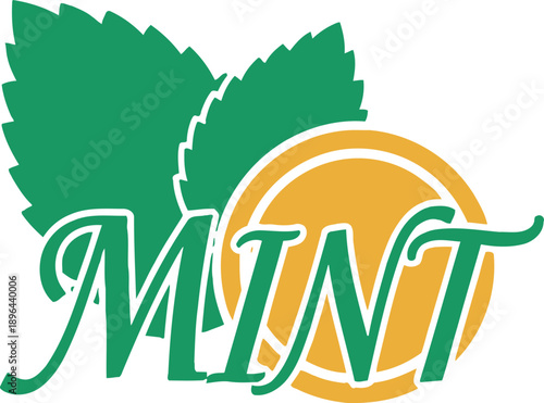 Mint leaves slogan typography t-shirt design vector illustration for nature lovers organic lifestyle fresh botanical and environmental spirit projects on transparent background.